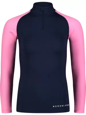 Ženska majica kratkih rukava NORDBLANC WATER NBSLF7865 PLAVA/RUŽIČASTA