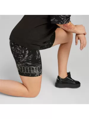 Ženske tajice PUMA POWER AOP 7 HIGH-WAIST SHORT LEGGINGS 673643-01 CRNA