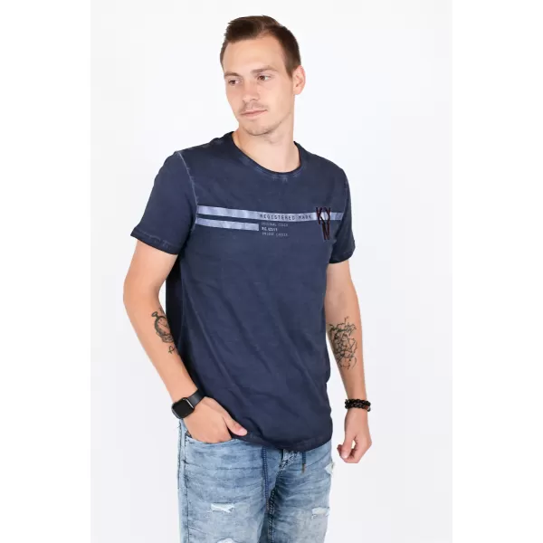  Muška majica kratkih rukava KIXMI RICKY TAMNO PLAVA 