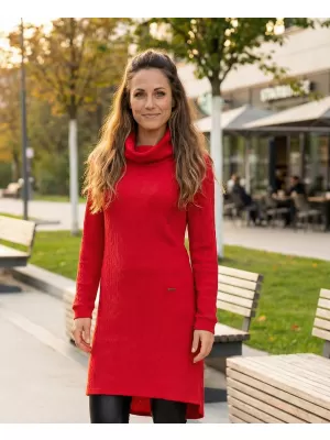 Ženska sweatshirt haljina KIXMI RIVA CRVENA