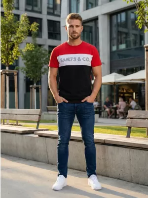 Muška majica kratkih rukava SAM 73 SEAMUS MT 828 CRVENA