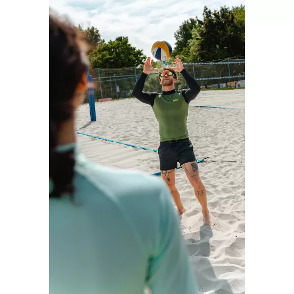  Muška majica s UV zaštitom NORDBLANC SURFER NBSMF7867 ZELENA/CRNA 