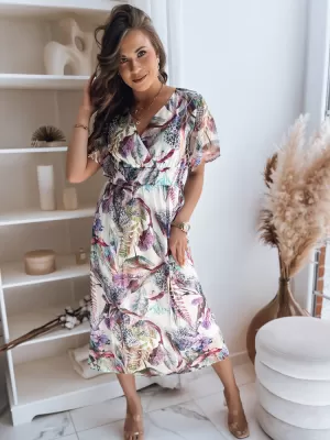 Haljina DSTREET LUNNA EY2306 BIJELI -VIOLET