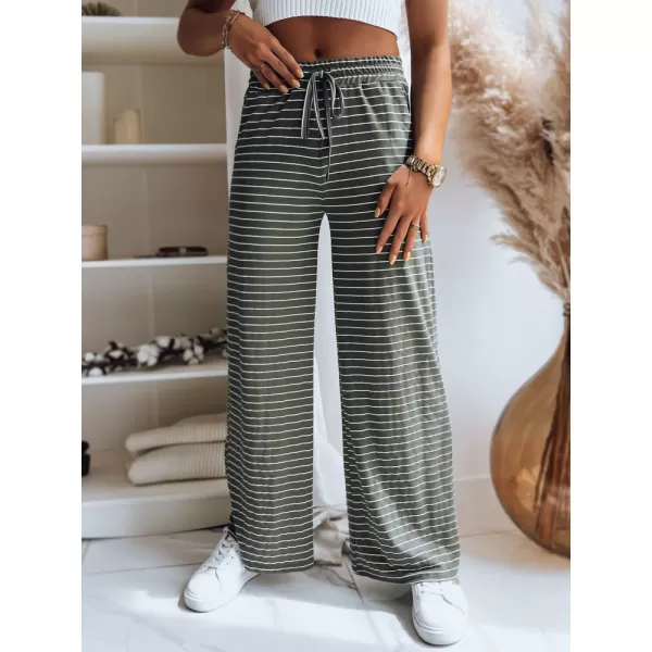  Ladijske hlače DSTREET BOLD STRIPE UY1505 ZELENA 