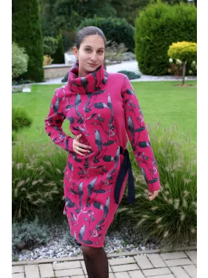Ženska sweatshirt haljina ALTISPORT BESSIE RUŽIČASTA