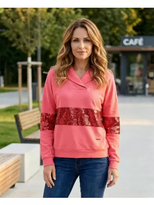 Ženski sweatshirt KIXMI RANDY RUŽIČASTA