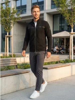 Muški sweatshirt KIXMI REUBEN CRNO