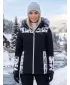 Ženska zimska jakna ALTISPORT BIANCA CRNO