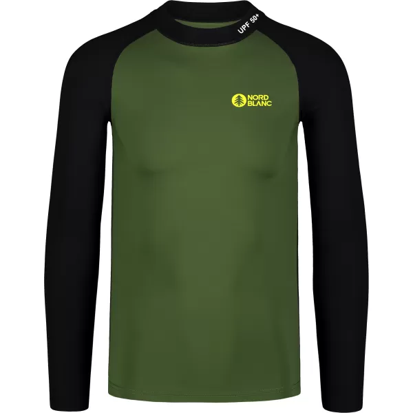  Muška majica s UV zaštitom NORDBLANC SURFER NBSMF7867 ZELENA/CRNA 