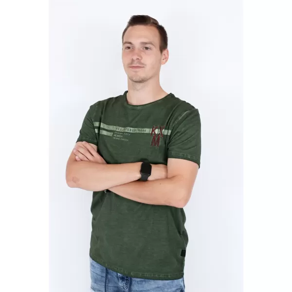  Muška majica kratkih rukava KIXMI RICKY VOJNOG 