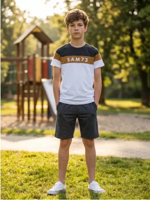 Majica za dječake SAM 73 KALLAN KT 503 BIJELA