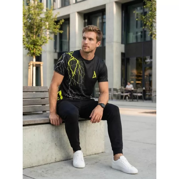  Premium muška majica ALTISPORT VOJ/ALM004TR01 CRNO I ŽUTO 
