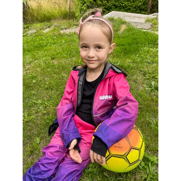  Dječja softshell jakna WAMU MOZAIKA LJUBIČASTA 