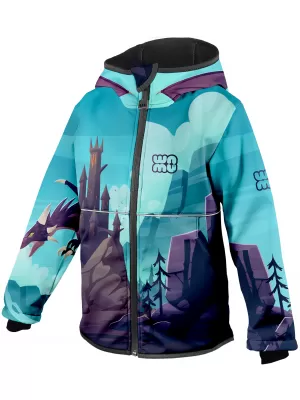 Dječja softshell jakna WAMU DRAGON FANTASY PLAVI