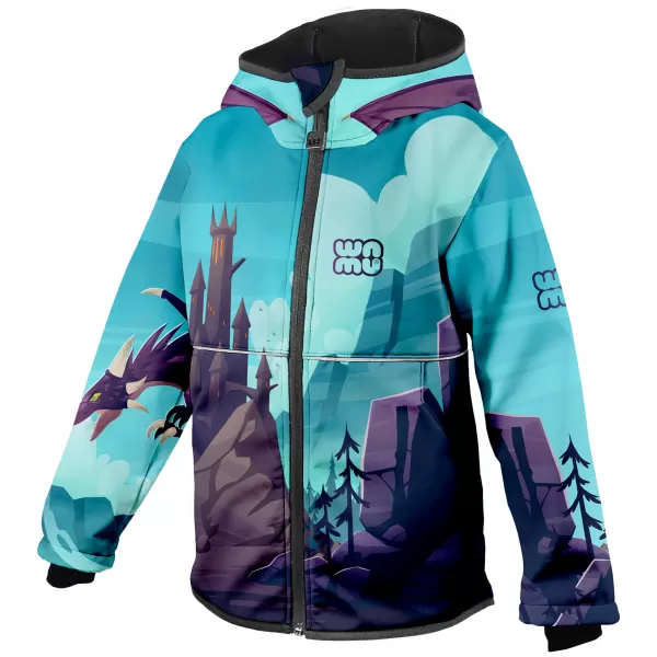  Dječja softshell jakna WAMU DRAGON FANTASY PLAVI 