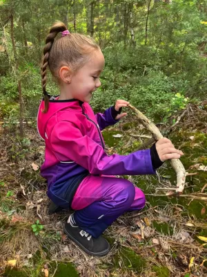 Bebe softshell hlače WAMU MOZAIKA LJUBIČASTA