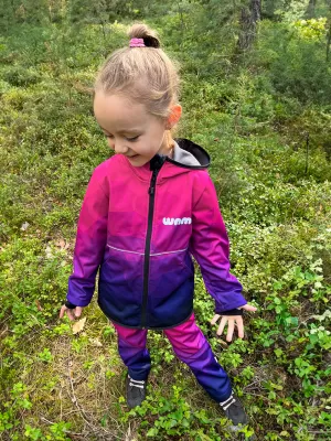 Dječja softshell jakna WAMU MOZAIKA LJUBIČASTA