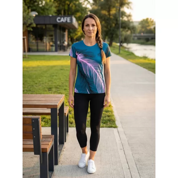  Ženska premium funkcionalna majica ALTISPORT VOJ/ALW001TR01 BENZIN/SVIJETLO ROZA 