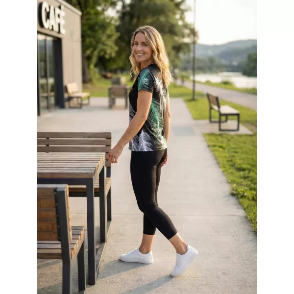  Ženska premium funkcionalna majica ALTISPORT VOJ/ALW001TR01 CRNO/TIRKIZNO 