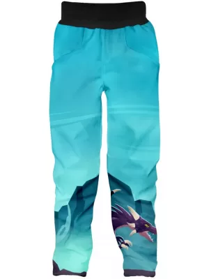 Bebe softshell hlače WAMU DRAGON FANTASY PLAVI