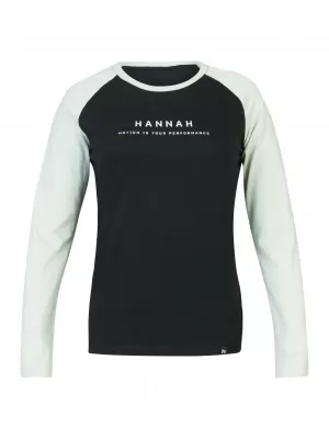 Ženska majica s dugim rukavima HANNAH PRIM ANTRACIT/PLAVA ZORE