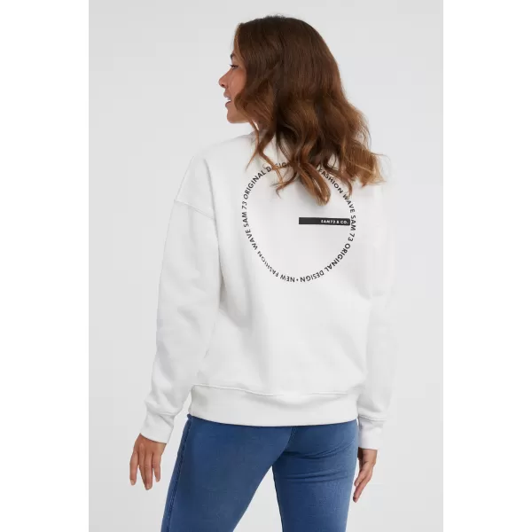  Ženski sweatshirt SAM 73 AMBER WM 778 PRLJAVO BIJELO 