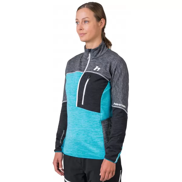  Ženski sweatshirt HANNAH MEDA HZ SVIJETLOSIVA/ANTRACIT MEL 