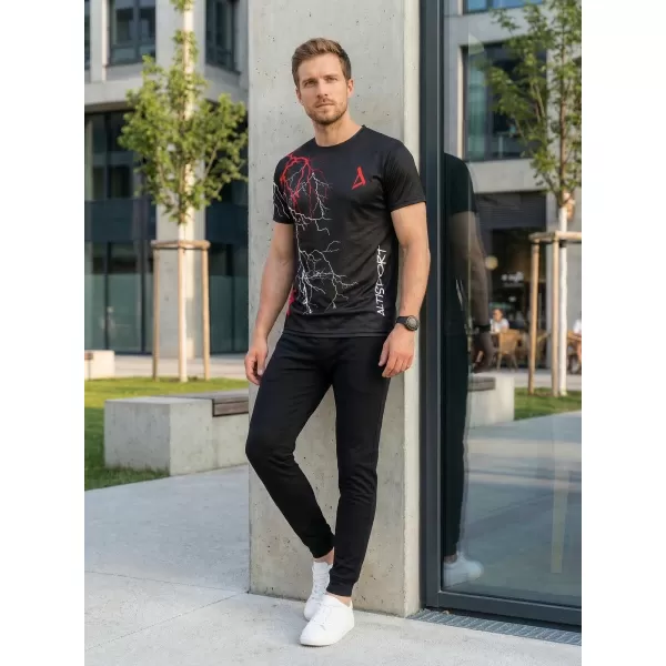  Premium muška majica ALTISPORT VOJ/ALM004TR01 CRNO I CRVENO 