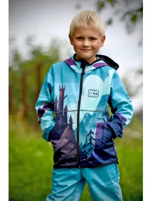 Dječja softshell jakna WAMU DRAGON FANTASY PLAVI