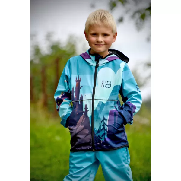  Dječja softshell jakna WAMU DRAGON FANTASY PLAVI 