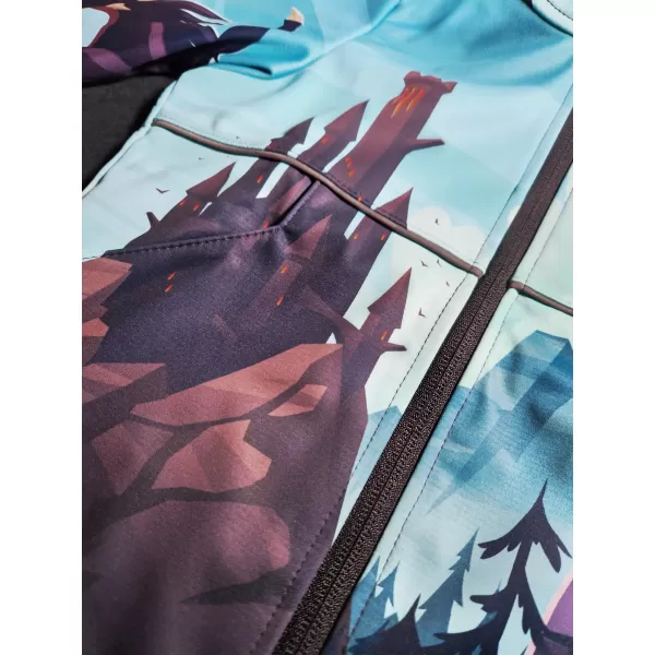  Dječja softshell jakna WAMU DRAGON FANTASY PLAVI 