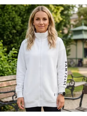 Ženska produžena majica SAM 73 ASAJJ WM 781 PRLJAVO BIJELO