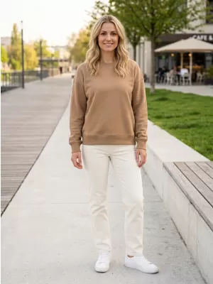Ženski sweatshirt SAM 73 AMBER WM 778 ZLATNI