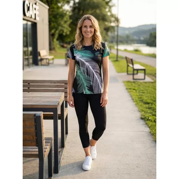  Ženska premium funkcionalna majica ALTISPORT VOJ/ALW001TR01 CRNO/TIRKIZNO 