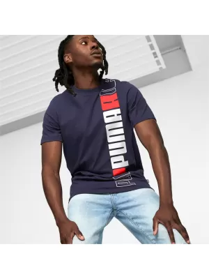 Muška majica kratkih rukava PUMA ESS+ LOGO LAB TEE 675916-06 PLAVA