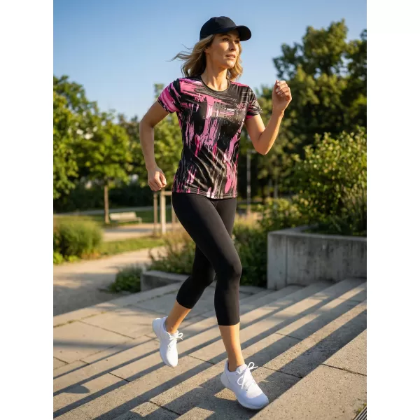  Ženska premium funkcionalna majica ALTISPORT VOJ/ALW010TR01 CRNO/SVIJETLO RUŽIČASTO 