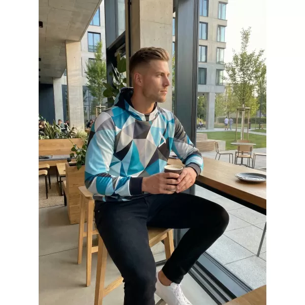  Muška vrhunska majica ALTISPORT VOJ/ALM007MI01 PLAVO/SIVO 