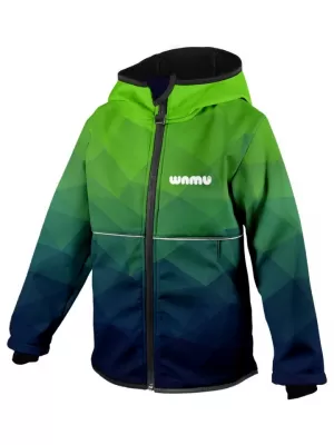 Dječja softshell jakna WAMU MOZAIKA ZELENA