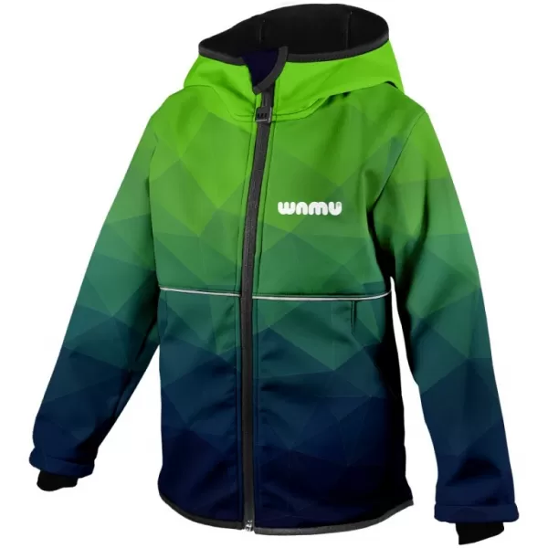  Dječja softshell jakna WAMU MOZAIKA ZELENA 