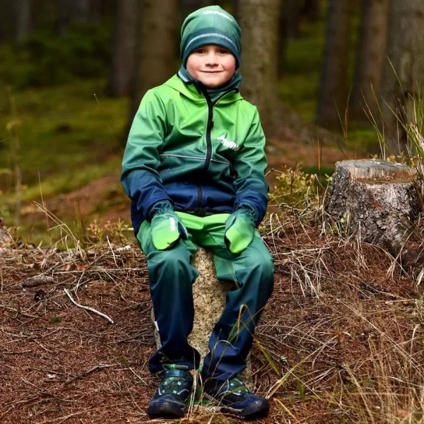  Dječja softshell jakna WAMU MOZAIKA ZELENA 