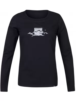 Ženska majica s dugim rukavima HANNAH ELARA ANTRACIT (BIJELA)