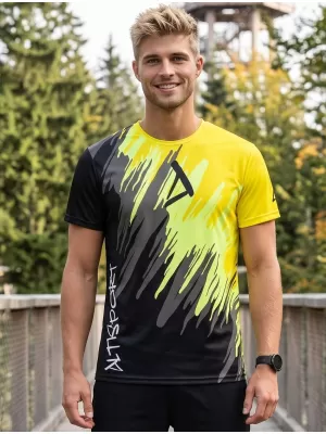 Muška premium funkcionalna majica ALTISPORT VOJ/ALM006TR01 CRNO I ŽUTO