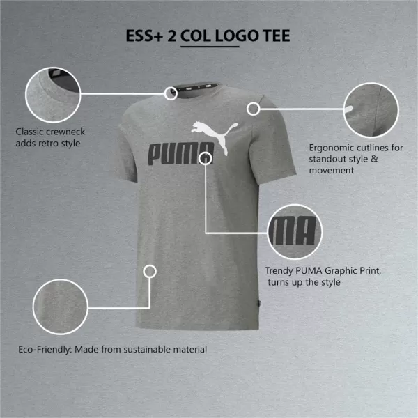  Muška majica kratkih rukava PUMA ESS+ 2 COL LOGO TEE 586759-03 SIVA 