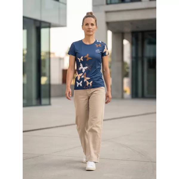  Ženska premium funkcionalna majica ALTISPORT VOJ/ALW002TR01 TAMNOPLAVA/SMEĐA 