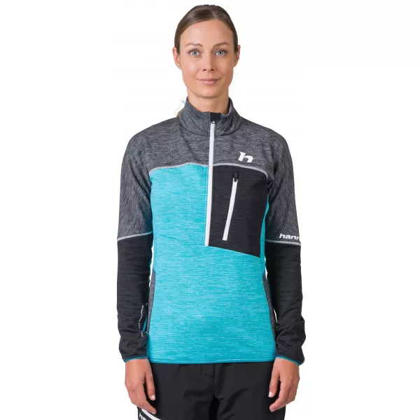  Ženski sweatshirt HANNAH MEDA HZ SVIJETLOSIVA/ANTRACIT MEL 
