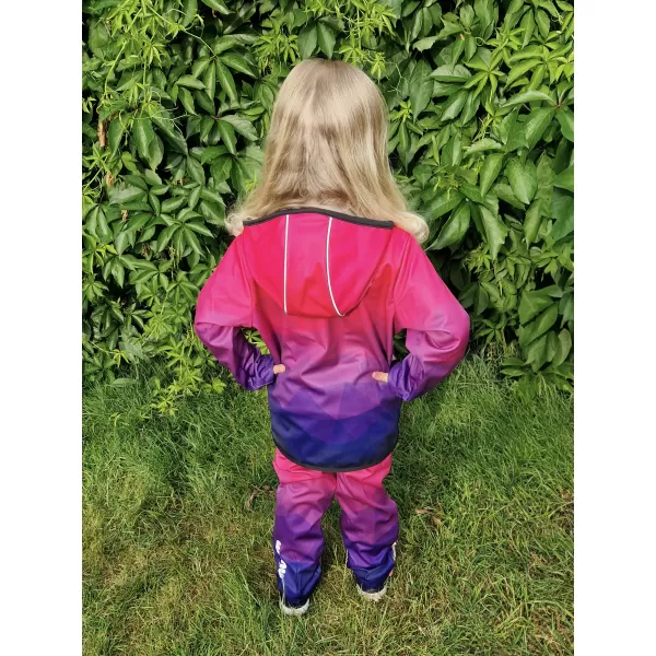  Dječja softshell jakna WAMU MOZAIKA LJUBIČASTA 