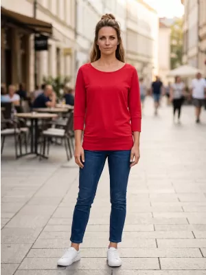 Ženska majica s 3/4 rukavima SAM 73 SELMA WT 896 TAMNORUŽIČASTA