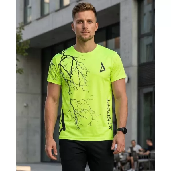  Premium muška majica ALTISPORT VOJ/ALM004TR01 NEON ŽUTA 