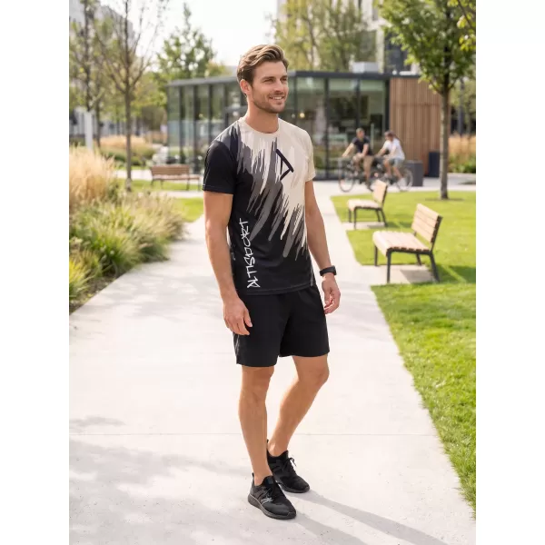  Muška premium funkcionalna majica ALTISPORT VOJ/ALM006TR01 CRNA SMEĐA 