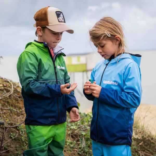  Dječja softshell jakna WAMU MOZAIKA PLAVI 